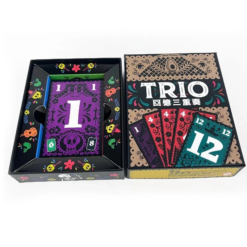 Trio Board Game Strategic Card Matching Fun for Friends Couples and Family Perfect Game Night Entertainment for All Ages Econic Blanks