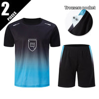 2/4/6 Pcs Plus Size Men's Quick-drying Short-sleeved Shorts Suit Men's Leisure Sports Running Fitness T-shirt Joker Shorts Teen Quick Pick Grocers