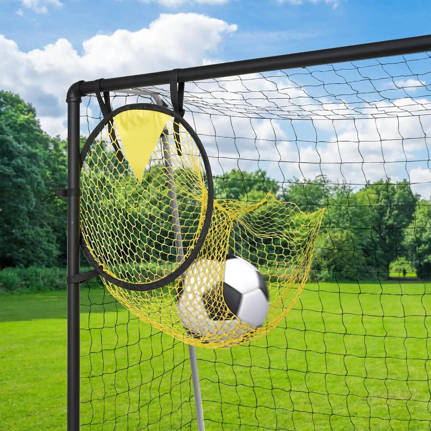 1/2 Pcs Portable Soccer Goal Target Nets, Corner Training Equipment for Football Backyard Practice & Outdoor Throwing Quick Pick Grocers
