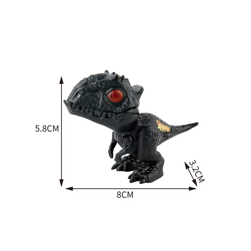 Jurassic Finger Dinosaur Triceratops Tyrannosaurus Model Toys for Kids Creative Finger Biting Dinosaurs Interactive Toy Boy Gift Quick Pick Grocers