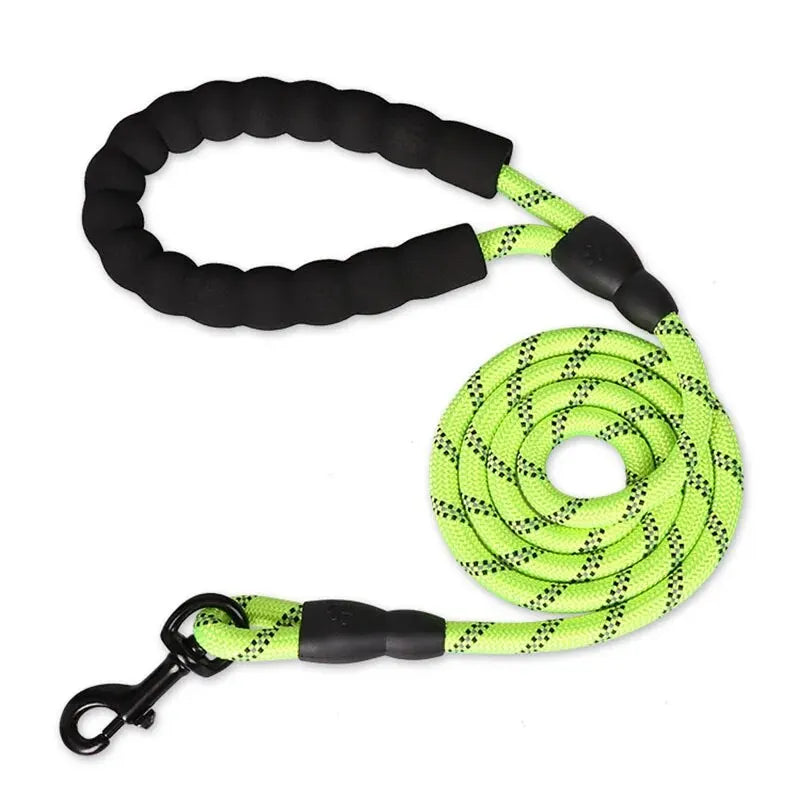 Reflective Dog Leash With Comfortable Padded Handle - Double Heavy Duty Traction Rope For Strong Dogs - Enhance Safety And Contr Econic Blanks