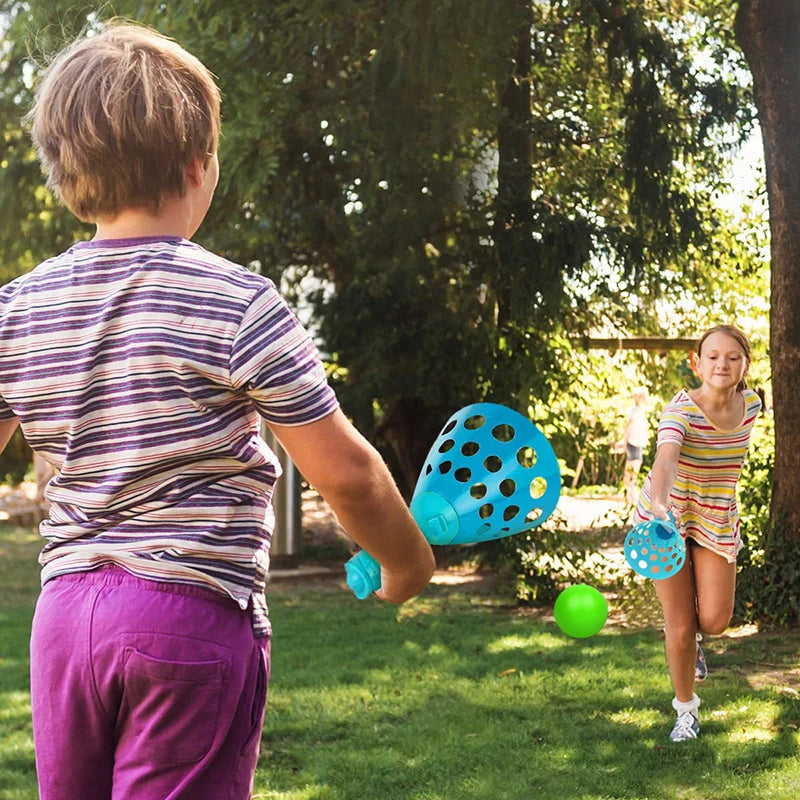 Children Sports Toys Toss & Catch Ball Sticky Balls Summer Outdoor Beach Toy Multiplayer Game Parent-child Interaction Gifts TMZ Quick Pick Grocers
