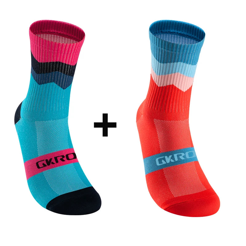 2pairs Professional Cycling Socks Breathable Road Bicycle Socks Men Women Outdoor Sports Racing e Compression Cycling For Women Quick Pick Grocers