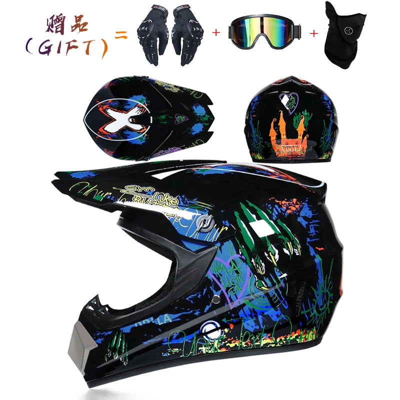 Safety Motocross Helmet Casco Motocross Bicycle Downhill Capacete ATV Cross Helmet Child Motorcycle Helmet Dot Abs 1KG Unisex