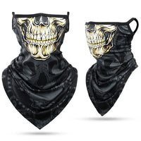 Skull Print Quick-drying Bandana Summer Scarf Breathable Half Face Cover Reusable Neck Gaiter Mask Sport Cycling Hiking Fishing Quick Pick Grocers