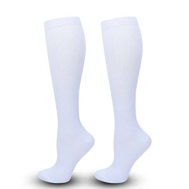 1 Pair Women's & Men's Compression Socks 15-20 mmHg Knee High Stocking for Cycling Soccer Running Athletic Calf Socks Quick Pick Grocers