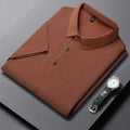 2024 Men's New Printed Business Casual Short sleeved POLO Shirt Fashion Short sleeved Comfortable and Breathable Top Quick Pick Grocers