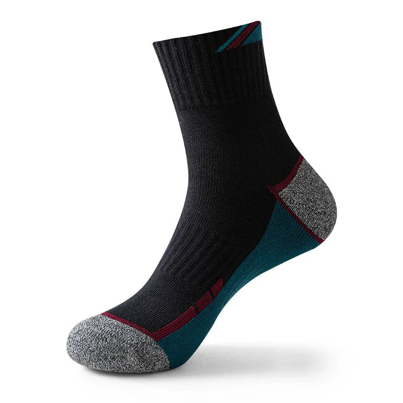 Professional Tennis Cotton Socks Towel Bottom Sports Color Matching Elite Men's Tube Business Running Basketball Socks Thickened Quick Pick Grocers