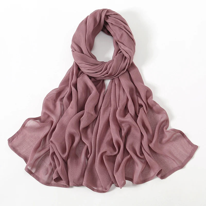 Fashion Modal Hijab Rayon Cotton Shawls Muslim Hijabs For Women Plain Scarf Big Size Headscarf Islamic Turban Headband 190*85cm Quick Pick Grocers