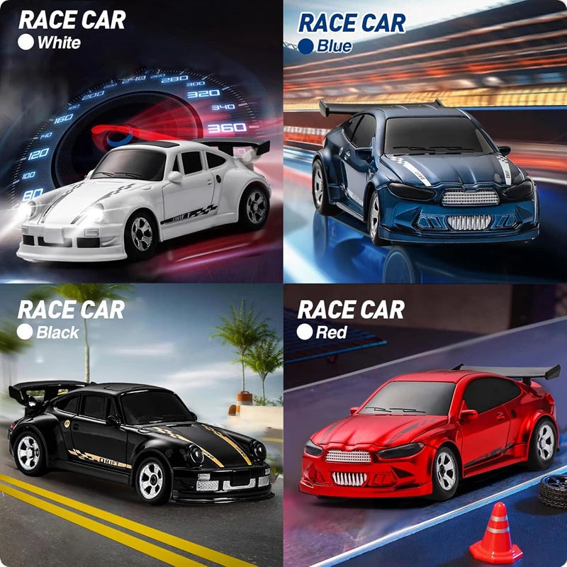 1/64 2.4G High speed Drift Rc Car 4WD Remote Control Car Four Wheel Drive Radio Controlled Mini RTR Racing Model Boy Toy Gift Econic Blanks