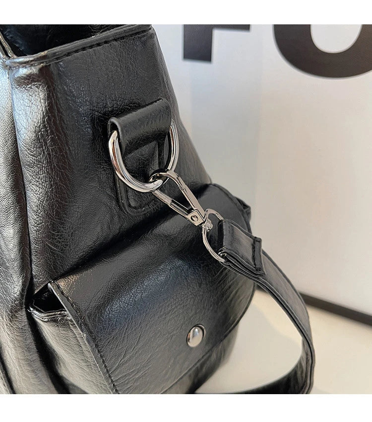 Soft Interior Compartment Shoulder Bags 2026 High Quality Contrasting Colors Bags for Women Fashion Zipper Pu Women's Handbags Quick Pick Grocers