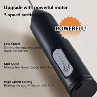 UPGRADED Electric Coffee Frother/MILK Whisk+Egg Beater MINI Food Blender USB Rechargeable Handheld Three Speeds Espresso Tools Quick Pick Grocers
