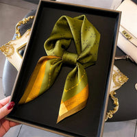 2025 New Fashion 70X70cmPrinted Women's Scarf Pashmina Silk Scarf Square Shawl Decorative Headband Neck Luxury Design Bandana Quick Pick Grocers