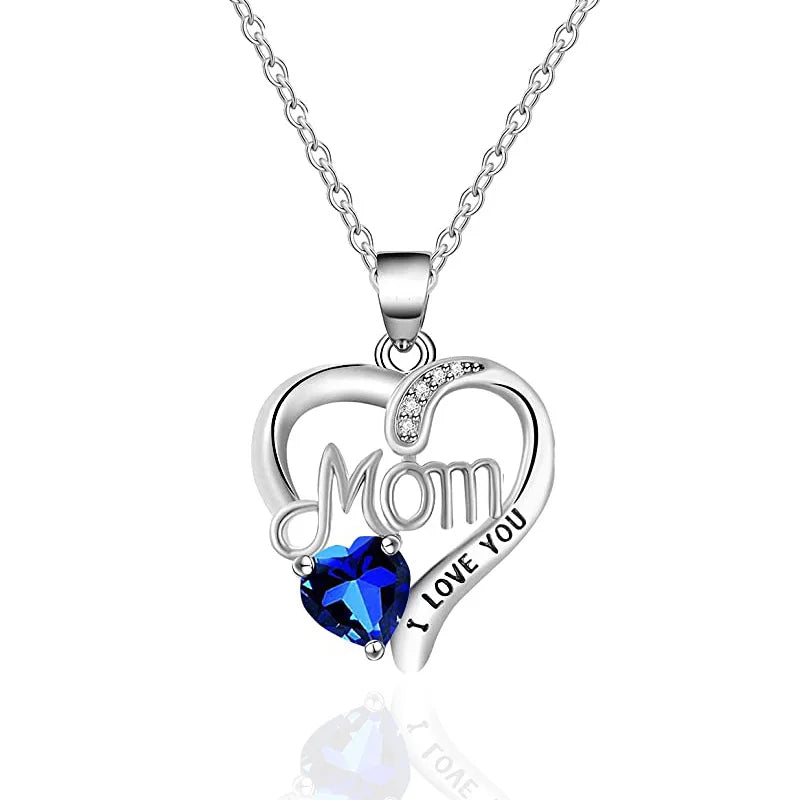 Huitan Silver Color Heart Pendant Necklace Female Anniversary Party Bright Zirconia Accessories Delicate Mom's Day Gift Jewelry Quick Pick Grocers