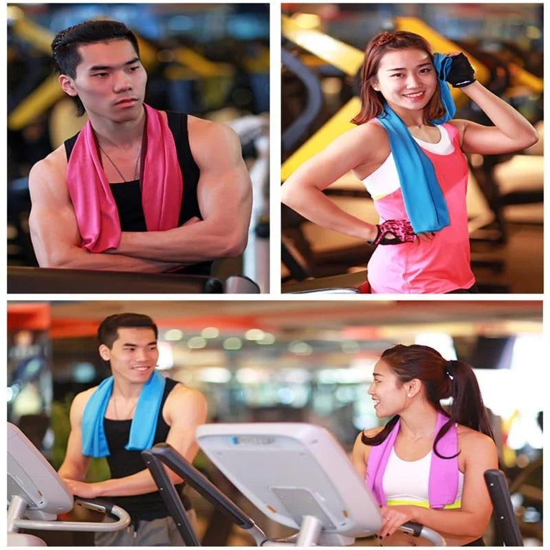 Quick Drying Cooling Towel Soft Breathable Chilly Sweat Absorption Cold Towel with Storage Box Sports Running Yoga Gym Club Quick Pick Grocers
