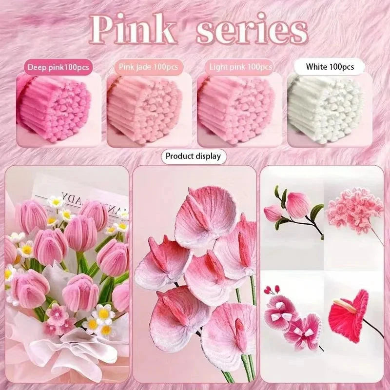 Chenille Stems 30cm Pipe Cleaners Craft Supplies DIY Art Handmade Flower Making Econic Blanks