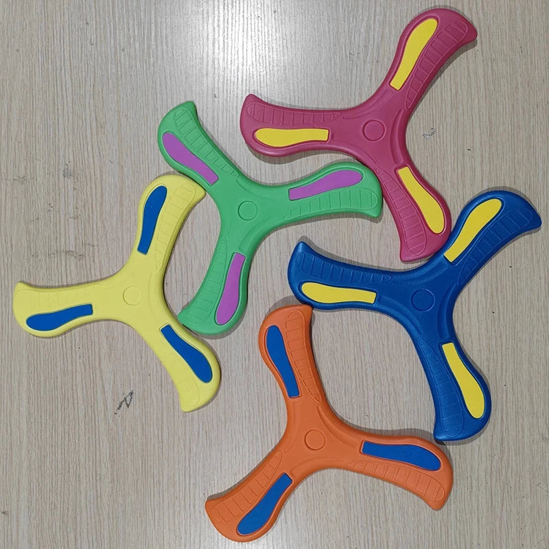 Children Outdoor Sport Flying Disc Soft EVA Touching Boomerang Return Dart Hand Throw Spinner Parent-Child Interactive Game Toys Econic Blanks