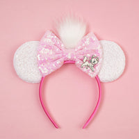 New Christmas Halloween Mouse Ears Headband Cartoon Sequin Bows Headband Birthday Party Princess Cosplay Costume For Women Adult Quick Pick Grocers