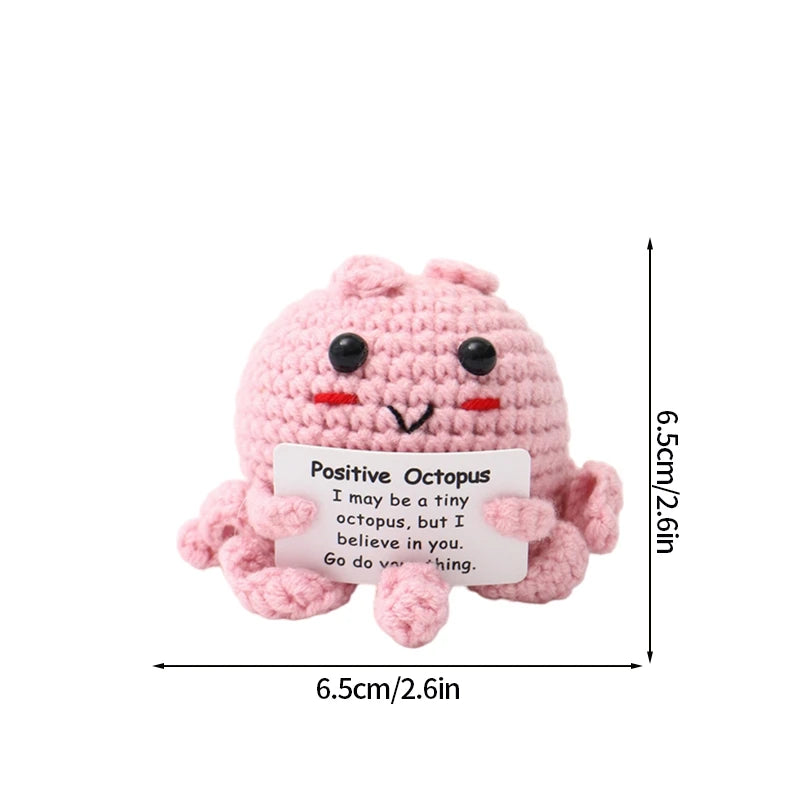 Crochet Positive Energy Doll Pocket Hug Mother's Day Gifts 2026 Handmade Knitted Ornament Handmade Crochet Doll Graduation Gifts Quick Pick Grocers