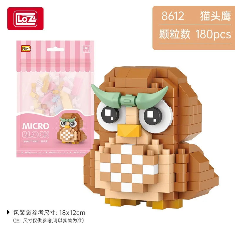 LOZ cute Cartoon Cat Animal Toy Dolphins owls chick cats dogs Model Diamond Particle Block Assembly Toys for Children's Gift Quick Pick Grocers