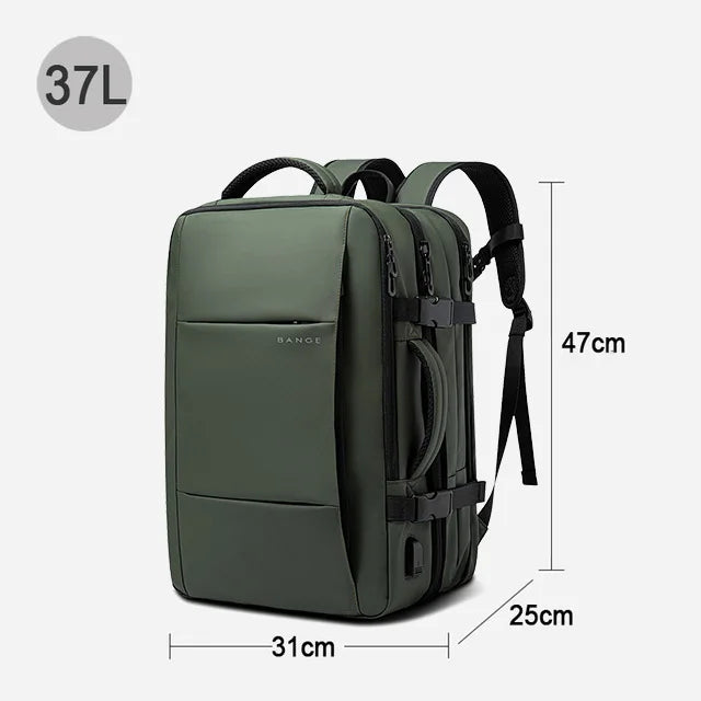 BANGE Aesthetic Men Business Backpack School Expandable USB Bag, Large Capacity 17.3 Laptop Waterproof Fashion Travel Backpack Econic Blanks