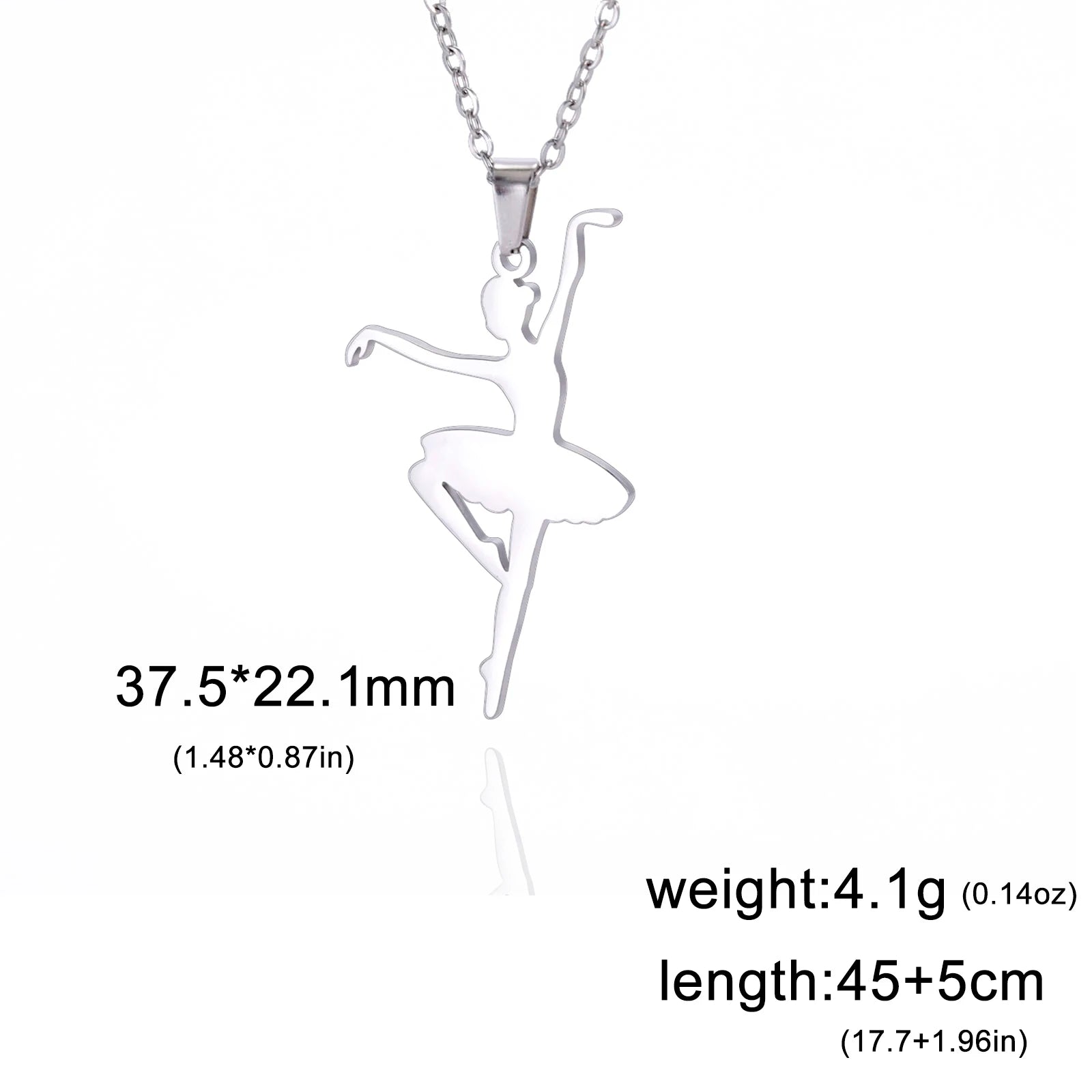 Rhythmic Gymnastics Necklace Women Trend 2025 Gymnast Stainless Steel Jewelry BFF Dancer Girl Sport Accessories Mother Day Gift Quick Pick Grocers