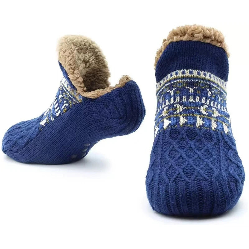 Thermal Mens Fluffy Slipper Socks Winter Warm Women Short Cotton Thickened Home Sleeping Soft Non Slip Grip Fuzzy Floor Socks Purest Peak