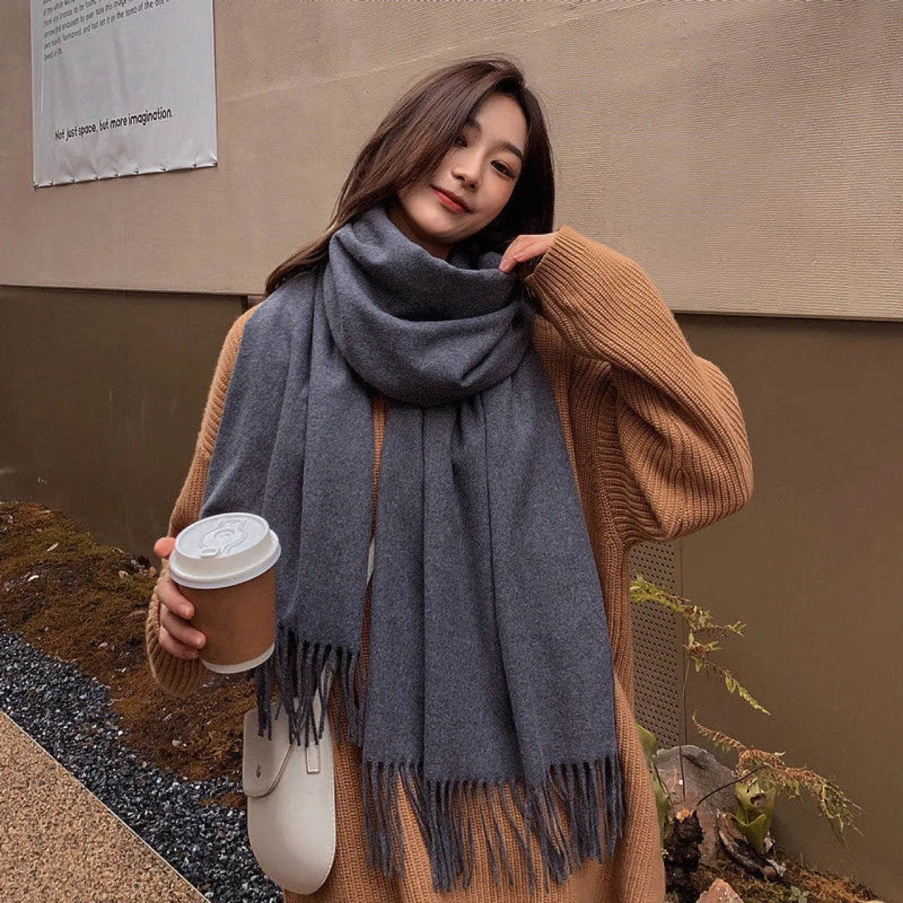 New Black Scarf Cashmere Woman Wool Ladies Scarf Warm Checkered Scarf Women's Winter Scarves Autumn XWJ07 Quick Pick Grocers