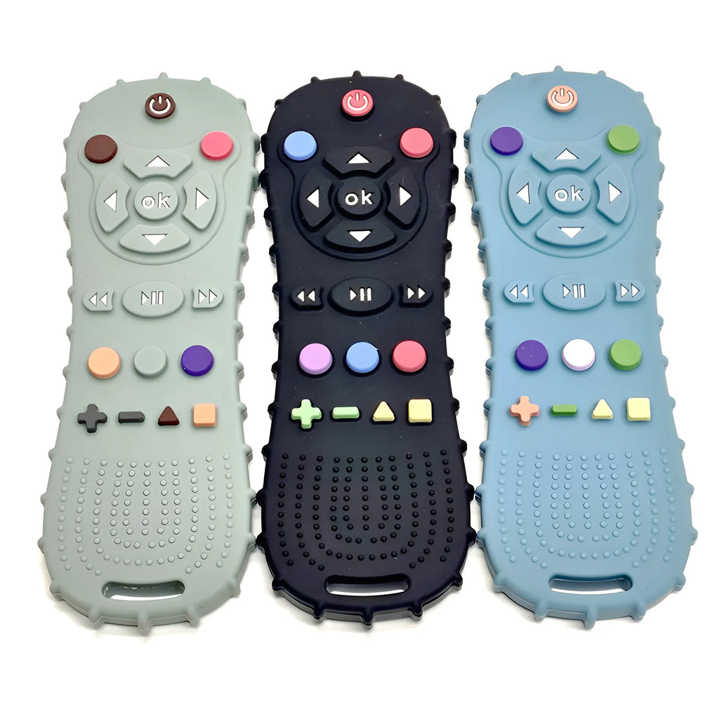 1/3PCS Baby Remote Control Teether Silicone Baby Anti-Eating Gloves Pacifier Bracelet Teething Stick Biting Toys Purest Peak