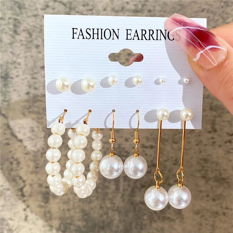 Modyle Gold Color Dangle Earrings Set Butterfly Acrylic Hollow Drop Earrings for Women Heart Hoop Earring Fashion Jewelry Gifts Econic Blanks