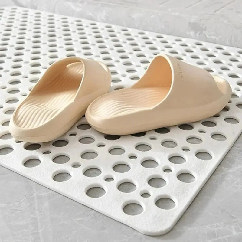 Bath Mat With Drain Holes Non Slip Bath Mat Easy Clean Bathtub Mat With Drain Holes And Suction Cups Bathroom Accessories Quick Pick Grocers