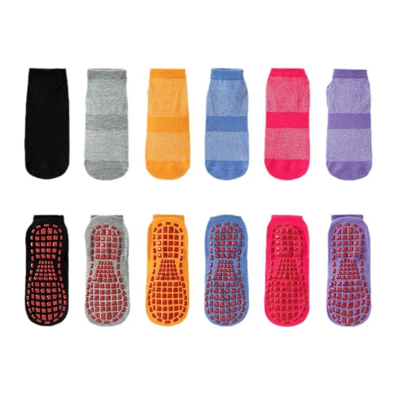 Fashion Solid Children Floor Socks Boys Kids Girls Baby Non Slip Silicone Toddler Socks Breathable Versatile Parent-child Socken Quick Pick Grocers