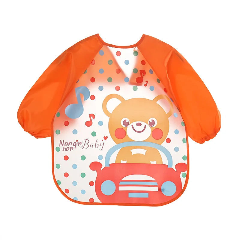 Waterproof EVA Full Sleeve Baby Bibs Children Apron Long Sleeve Feeding Smock Kids Eating Breastplate Infant Scarf Clothing Quick Pick Grocers