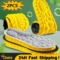 4D Cloud Technology PU Sole Sports Insoles For Shoes Soft Breathable Shock Absorption Cushion Running Orthopedic Care Insoles Quick Pick Grocers