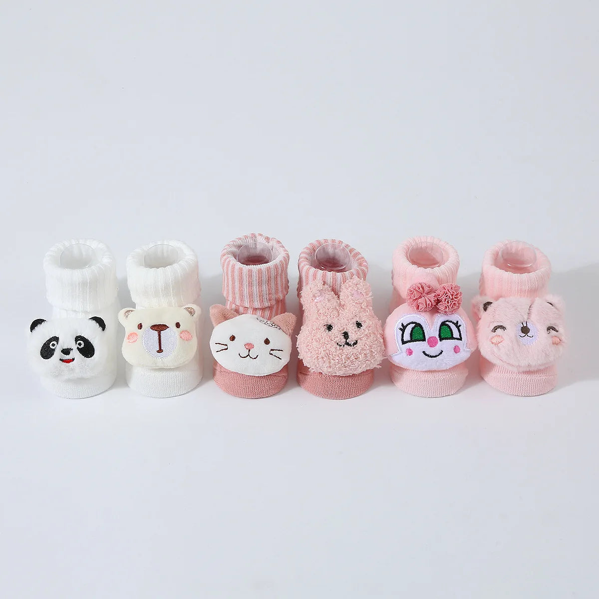 Cute Cartoon Doll Newborn Socks Spring New Baby Soft Solid Prewalker Knitted Sock For Girls Boys Infant Knitting Floor Socks Quick Pick Grocers