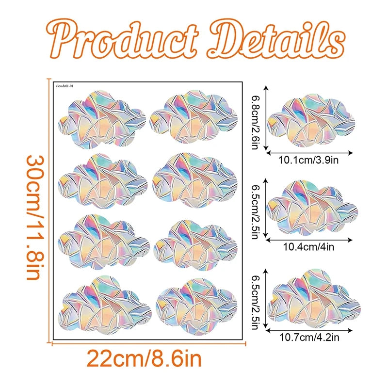 Rainbow Suncatcher Window Stickers PVC Cat Butterfly Prism Glass Wall Sticker Home Kids Bedroom Decoration Self Adhesive Decal Quick Pick Grocers