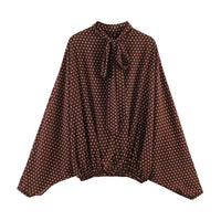 Polka Dot Printed Midi Skirts Two Piece Sets for Women 2025 Summer Chic Bow Tied Blouse Top Suits Woman 2 Piece Outfits Quick Pick Grocers