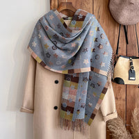 New Brand National Style Cashmere Scarf Winter Women Pashmina Shawls Warm Blanket Wraps Female Foulard Bandana Thick Scarves Quick Pick Grocers