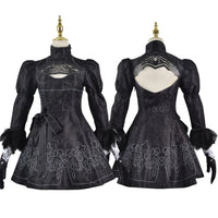 Anime Nier Automata Cosplay 9S Yorha 2B Cosplay Suit Male Women Outfit Wig Disguise Costume Plus Size Fancy Party Black Dress Quick Pick Grocers