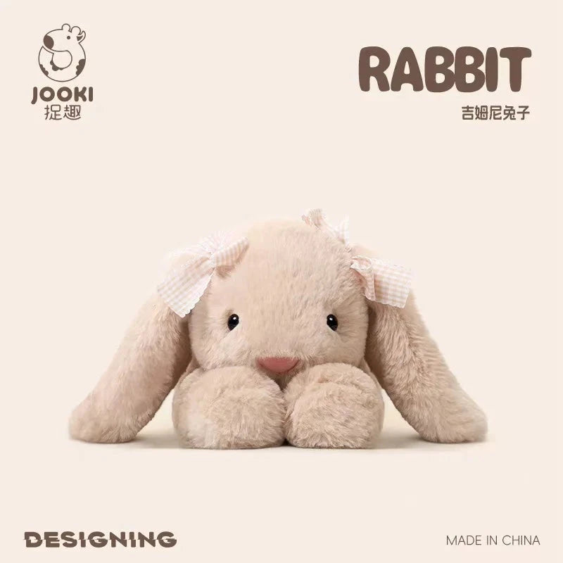 35cm New Simulated Shy Rabbit Doll Stuffed Plush Toy Cartoon Anime Cute Pillow Pillow Pillow Children's Birthday Gift Fun Doll Econic Blanks