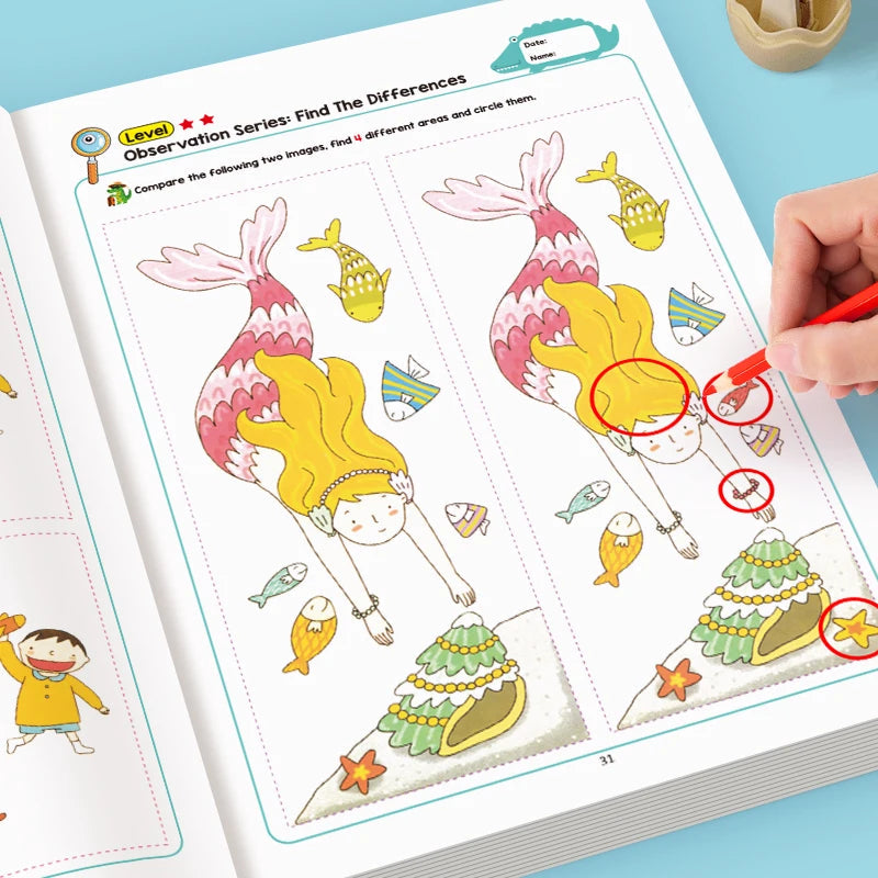 Hidden Differences Activity Book, Featuring 32 Interactive Observation Games and Memory Exercises |   Attention and Concentration Training |   Visual Perception Skills, Focused Attention Games with Numbered Pages |   Find the Quick Pick Grocers