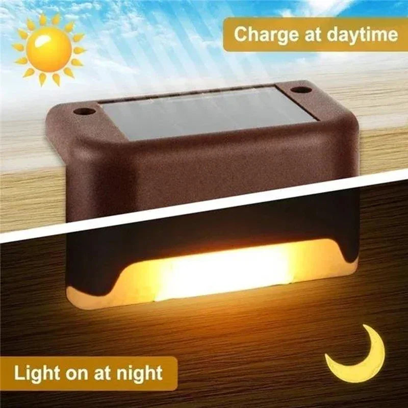 32/24/16/12/8/4Pcs Solar Deck Lights Outdoor Waterproof LED Fence Lights Garden Step Lamp for Patio Stairs Railing Pathway Step Quick Pick Grocers