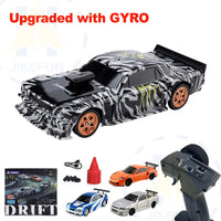 Upgraded Gyro 1/43 RC Drifting Car Racing RTR 4WD High Speed Radio Control Model 2.4G Drift Race Vehicle Mini Gifts Econic Blanks