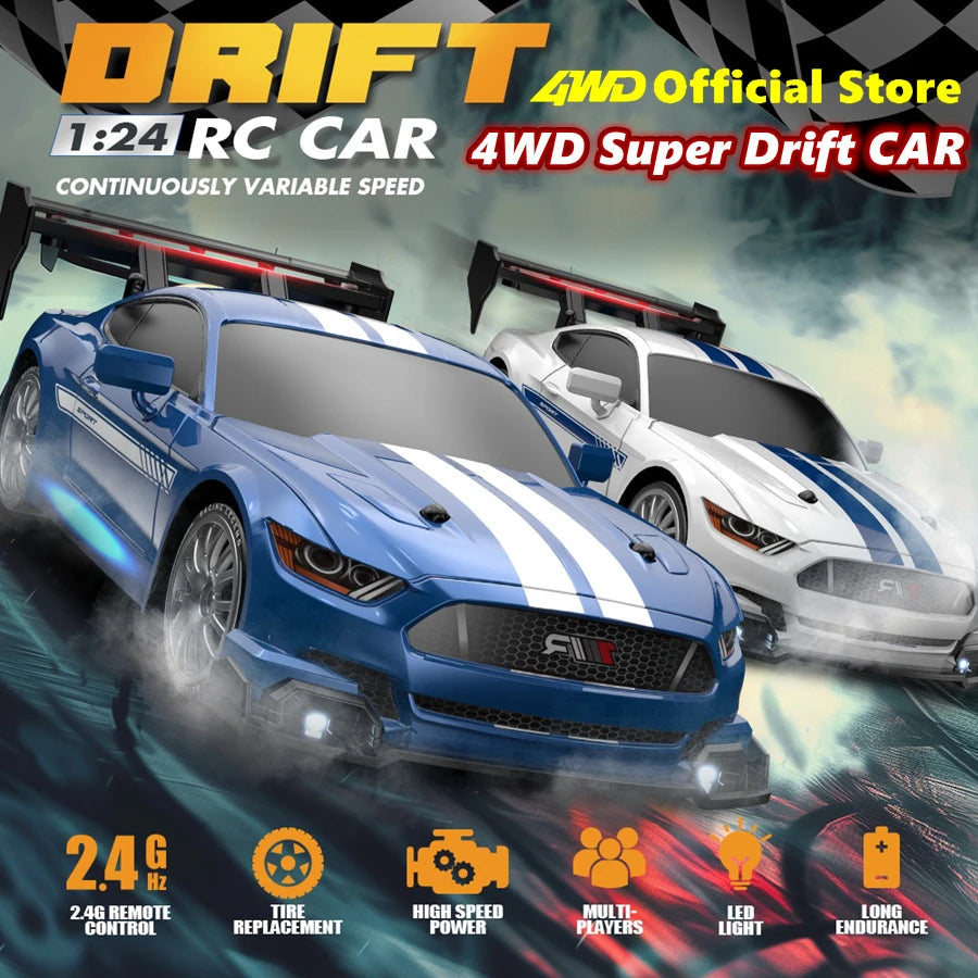 4WD RC Drift Car Remote Control GTRPRO AE86PRO Model 4x4 Racing RTR Radio Truck Vehicle Toy Gift for Boy Girl Children Kid Adult Econic Blanks