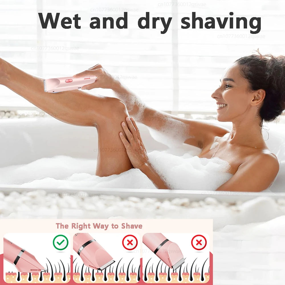 Electric Razor Woman Shaver Painless Mustache Epilator Leg Bikini Body Hair Trimmer for Women Facial Epilator Hair Remover Quick Pick Grocers