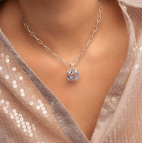 Mother's Day MAMA Necklace Gift Irregular Circular Guardian Pendant Necklace New Fashion Stainless Steel Necklace Accessory Gift Quick Pick Grocers