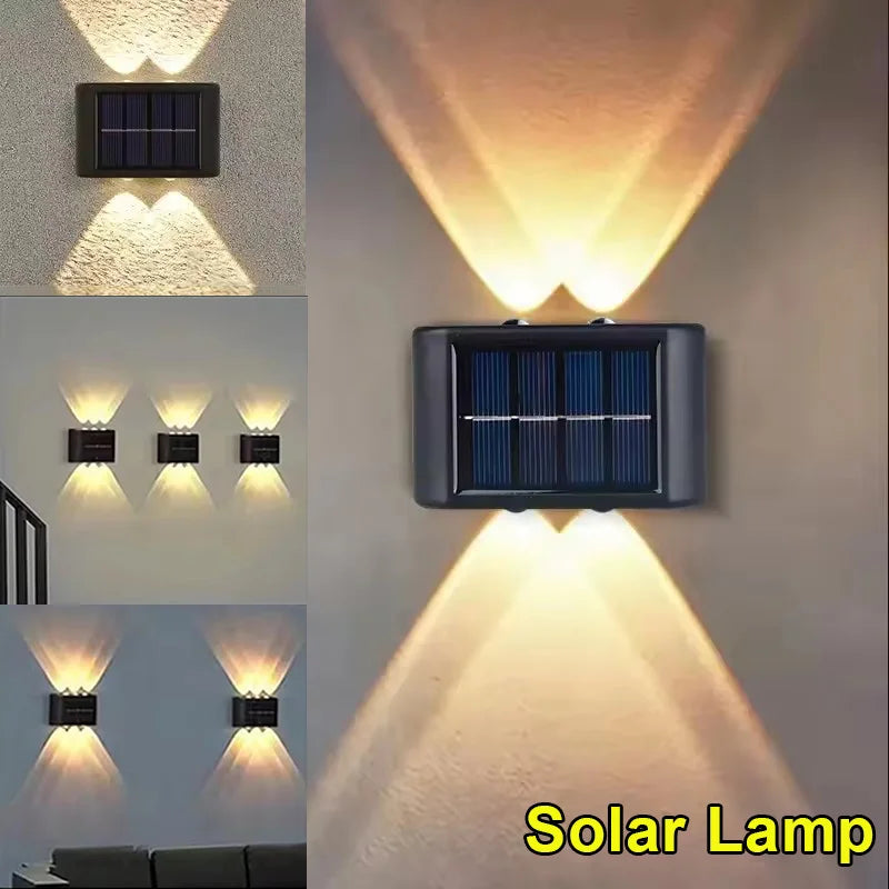 LED Solar Lights Outdoor Solar Wall Lamp Up And Down Light Illuminate for Garden Yard Street Decoration Solar Powered Light Quick Pick Grocers