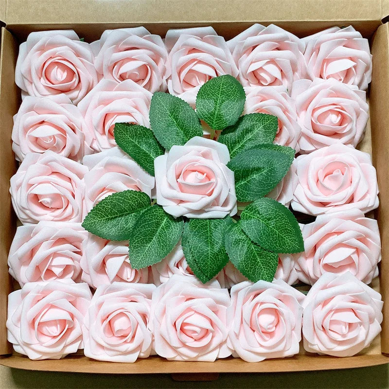 10~100pcs Rose Artificial Flowers Foam Fake Roses Wedding Bouquets Centerpieces Mothers Day Valentines Gifts Party Decoration Quick Pick Grocers