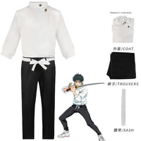 Anime Jujutsu Kaisen Yuta Okkotsu Cosplay Costume Men Women Halloween Party Uniforms Tops + Pants + Belt Quick Pick Grocers