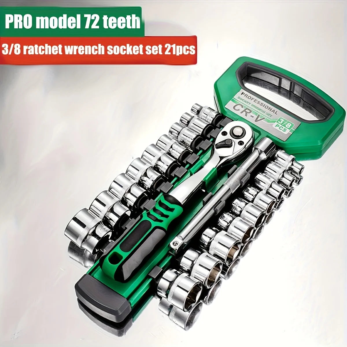 72Drive Socket Set 1/4"-3/8"-1/2", Ratchet Wrench Sockets Compact Sockets for Car Repair Mechanic Tool for Auto Repair Quick Pick Grocers